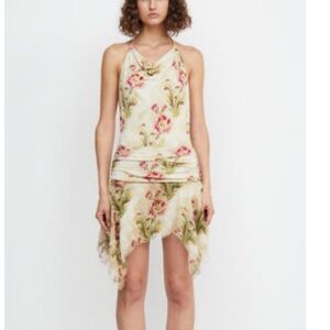 Bec + Bridge MONETTE HALTER MINI DRESS - GENEVIVE FLORAL